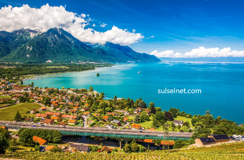 Keindahan Danau Geneva di Swiss